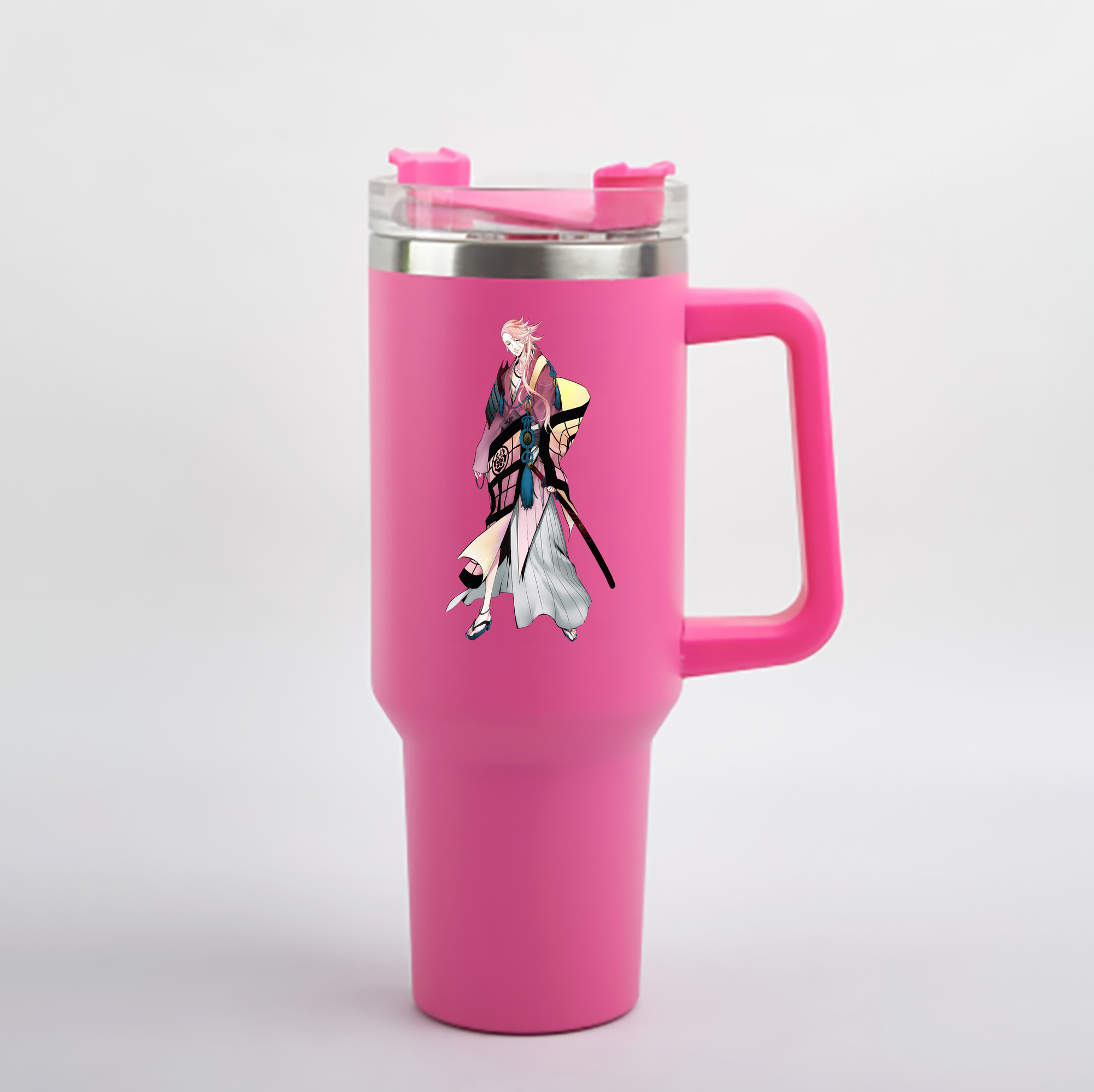 （画像用） 刀剣乱舞 Touken Ranbu 1200mL車用タンブラー - クリスタルステッカー（プラスチックストロー付き）